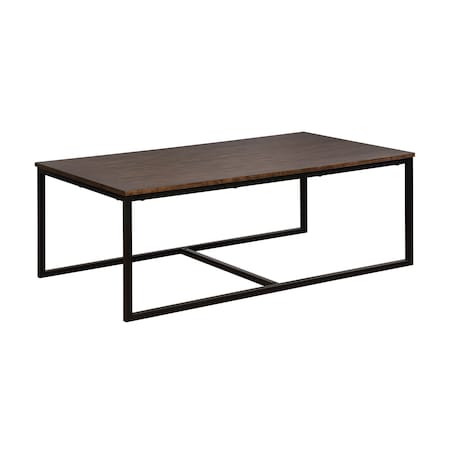 Alaterre Furniture Arcadia Acacia Wood 54" Coffee Table, Antiqued Mocha ANAR1175A